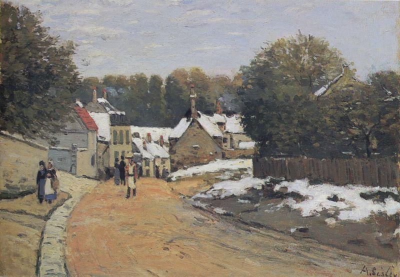 Alfred Sisley Early Snow at Louveciennes,